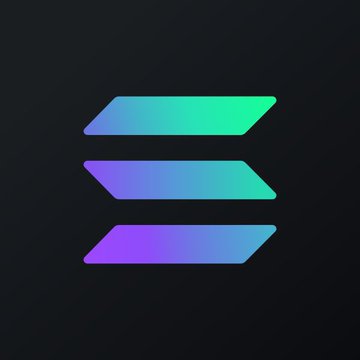 The image features an open-ended symbol consisting of three vertical lines of different colors - purple, green, and blue, arranged in a horizontal orientation within a black square background. The word "SOL" is positioned above this visual representation and has been edited to be the focus of the image. The post refers to a forecasted low for Bitcoin at $57, with the word "SOL" standing out prominently in the context of the image. This information can provide insights into the current economic climate and its impact on Bitcoin prices.