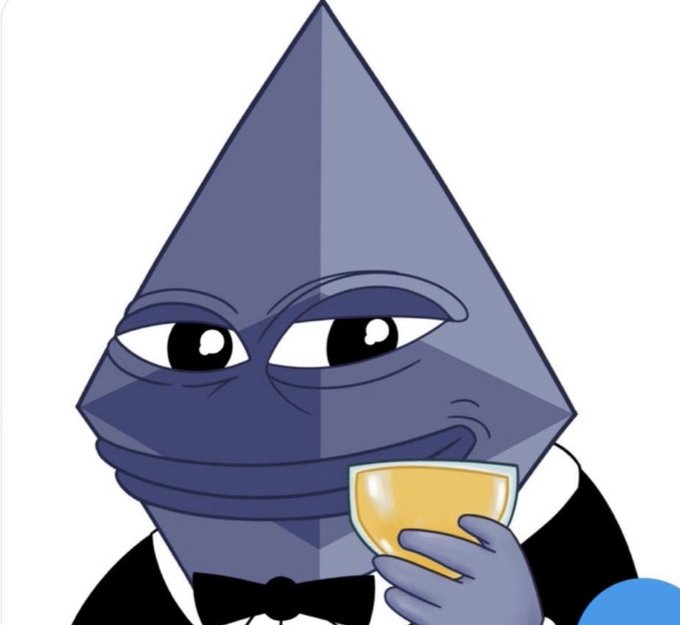 The image features a cartoon drawing of an anthropomorphized frog wearing a suit and tie, holding a glass of wine or champagne with both hands. The frog is surrounded by various objects such as a ball, a cup, and other elements that contribute to the overall scene. It appears to be in a playful, artistic manner rather than depicting an actual person engaging in a real-life activity like drinking wine or champagne.