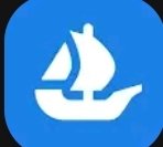 A blue app icon featuring a white sailboat silhouette.