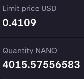 The image shows a black background with two columns of text, one containing the number 0.4 109 and the other displaying "I'm Buying $XNO". The numbers 0.4 and 0.91 are likely representing the quantity and price of an item being purchased in US dollars.