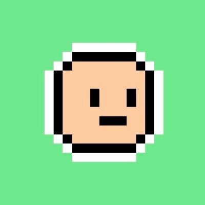 A pixelated character wearing a hoodie with a neutral expression is displayed on a bright green background, relating to the NFT drop announcement from @Billiz_nft by featuring a simple, stylized avatar likely representing the project's mascot or collectible character.