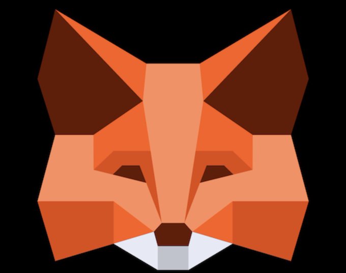 A minimalist, geometric digital illustration of a fox's face constructed from flat polygonal shapes in various shades of orange and brown against a black backdrop.