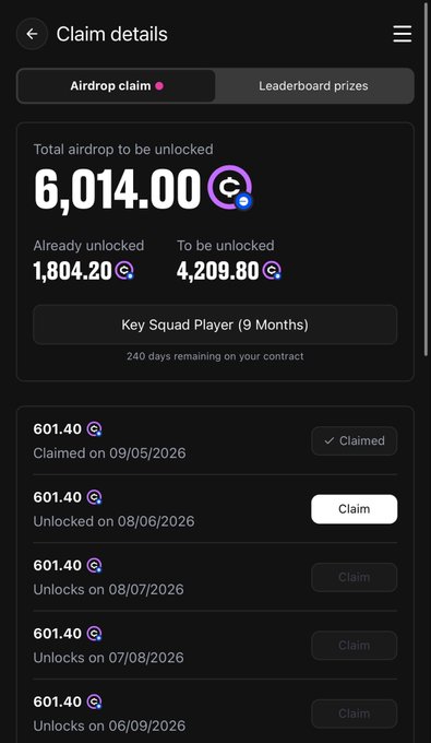 The image shows a screenshot of a cellphone's screen displaying information about an AirDrop claim, including details such as the total amount claimed and the date of payment. The text accompanying this information states that the price dropping with Bitcoin will be $OFC, which is approximately $6,100. However, it also mentions that you can still get instant noodles for a pack of 500 VND. The post emphasizes a key point related to the claim: "Claims are dropping along with Bitcoin too."