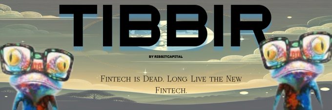 The image features two cartoon frogs wearing glasses, standing next to each other with a banner that says "Tibir" above them. The background of the image has a cloudy sky, giving it an artistic touch. Below the banner, there is text that reads "Funnily enough they quietly launched their own agent as well. $TIBBIR". This suggests that the frogs are promoting a new venture or idea related to finance and technology.