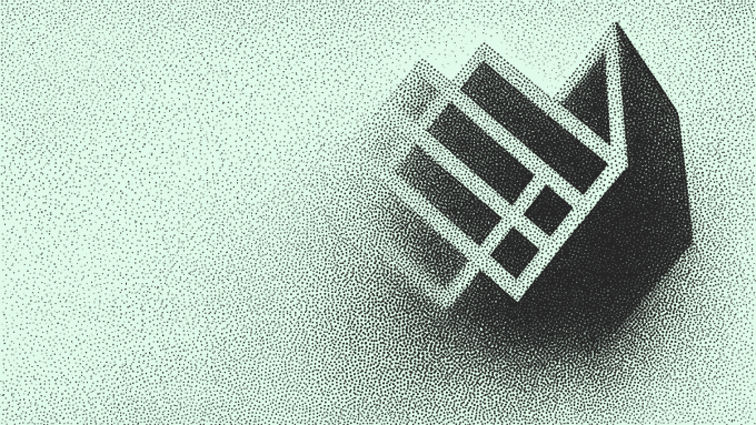 A black, geometric emblem of interconnected bars resembling a stylized "F" or building blocks floats within a dotted cloud, symbolizing the structural foundation of the FOLD network coming together as it goes live on Ethereum mainnet. The abstract icon visually reinforces the post's announcement of Network Alpha activation, 350K+ bonded FOLD, and growing ecosystem participation.