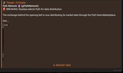 A very blurry, out-of-focus dark screen showing what appears to be lines of white text or code at the top, too distorted to read clearly.