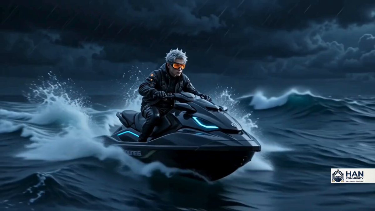 The image features a man riding a jet ski or speedboat through rough waters, with a stormy sky above him. The caption of the image reads "Haven't tried @wanchain_org Bridge yet? Moving assets across different blockchains can sometimes feel complicated". This statement is related to the post because it suggests that the person in the image might be interested in trying out Wanchain Bridge, a platform designed for cross-chain interoperability. The man on the jet ski could potentially be using Wanchain Bridge to transfer assets between different blockchain networks or simply enjoying his time on the water during a stormy day.
