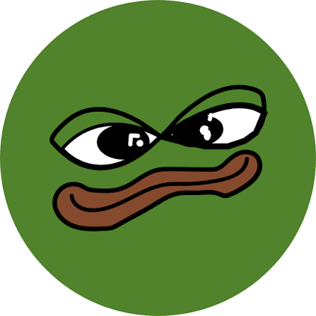 A Pepe the Frog meme face with a sly, side-glancing expression and a smirking mouth on a green background, perfectly capturing the mischievous "I called it" vibe of the post teasing the next $BOME token pick.