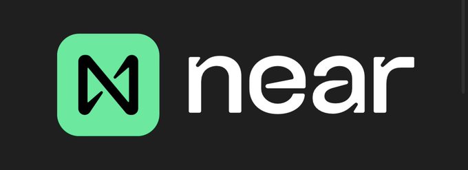 The image displays the NEAR Protocol logo, featuring a stylized "N" inside a mint green rounded square next to the word "near" in white lowercase text on a black background. It visually reinforces the post's message about $NEAR Intents offering a secure, decentralized trading alternative that avoids centralized exchange hacks like the Bitget incident.