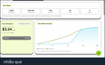 A fitness app dashboard shows stats including 11,061 steps, 643,703 active minutes, 430 calories, 59 activity rings, and 2 workouts, with an attention balance of $5.34; the Vietnamese caption 'nhiều quá' (too much) appears below.