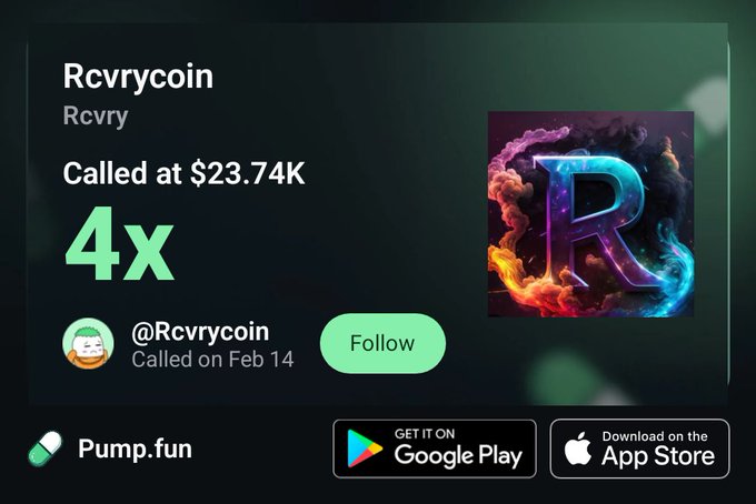 The image shows a post about RippleCoin that features a poster of the RippleCoin logo with a blue flame against a green background, along with text providing information and details about the coin, such as its exchange rate of $23.74 and followers. The post also includes an app that provides information on how to use RippleCoin, a Google Play store link, and a social media button.
