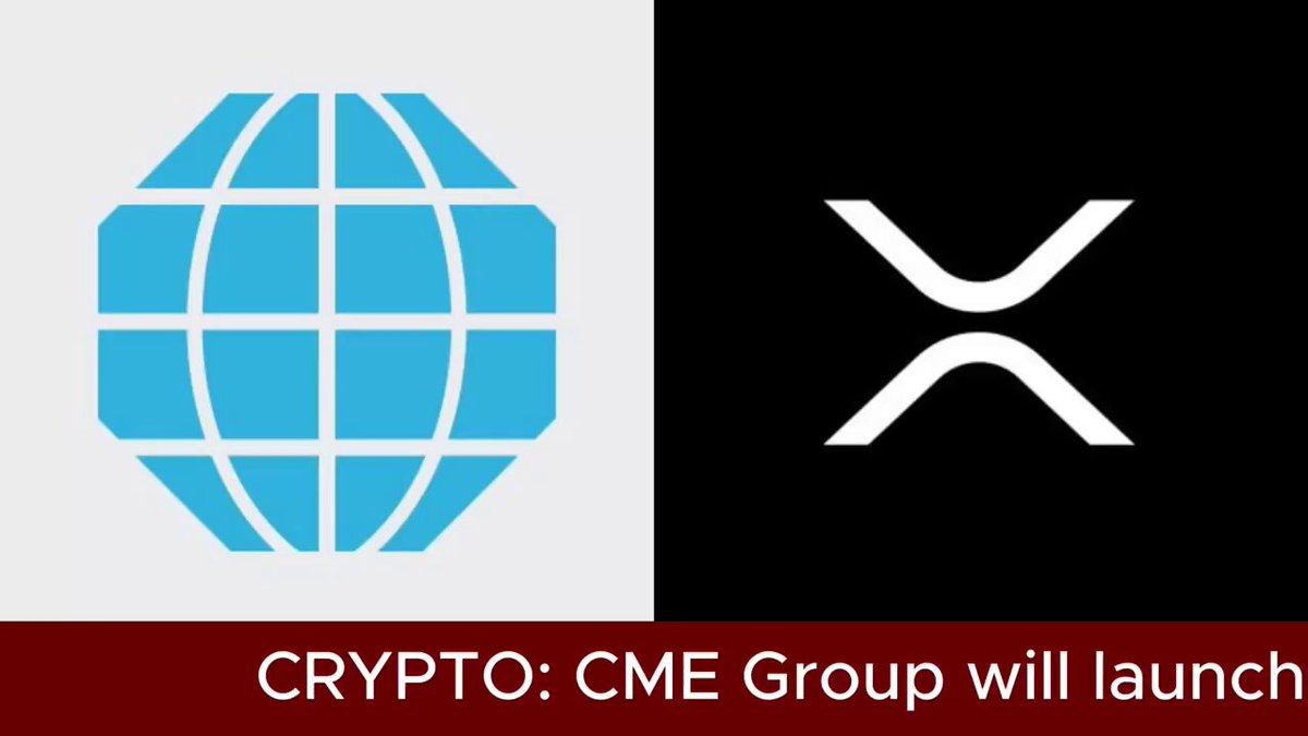The image features a graphic that combines elements of two different types of currency symbols. The top symbol is a globe with blue and white colors, representing the world map or the Earth. This symbol is paired with an X, which is a universally recognized exclamation mark sign. In the foreground of the image, there's text related to cryptocurrency. It appears that Crypto: CME Group will launch 24 hours a day on XRP and provide institutions with trading capabilities around the clock, meaning institutions can trade XRP exposure at any time of the day without needing to rely on traditional market opening times. This suggests that XRP is not just another digital currency but also an instrument for institutional hedging or trading purposes.