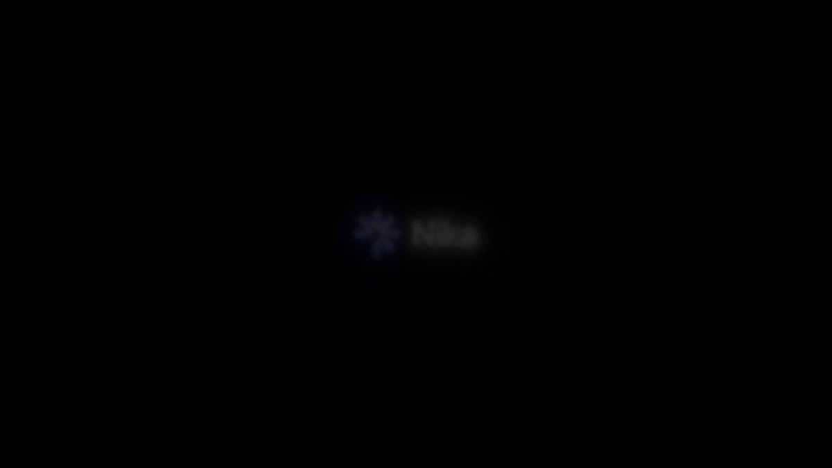 The image shows a screenshot of an Arbitrum advertisement. The advertisement displays a logo featuring a starburst symbol surrounded by the word "Nika" written in white text. The background of the advertisement consists of a black square, which serves as a contrast for the eye-catching design and the "Nika" logo. The text "The Arbitrum airdrop paid $1,500+ to active wallets" is also visible in the image.