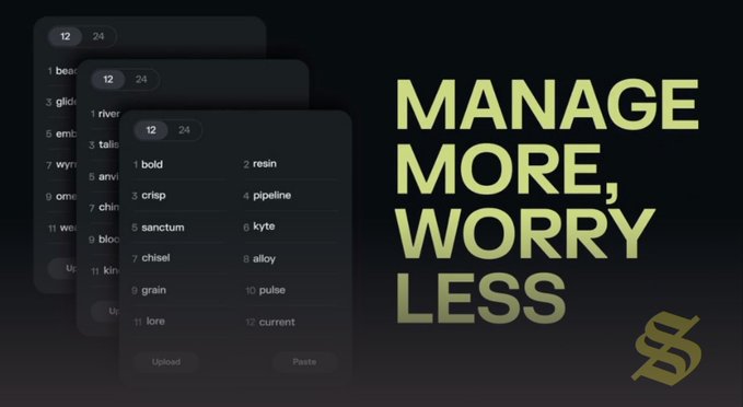 A promotional graphic with the text 'MANAGE MORE, WORRY LESS' displaying three stacked device screens listing numbered items like 'bold', 'resin', 'crisp', and 'pipeline'.