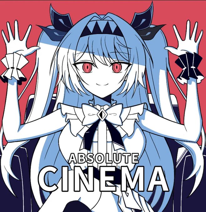 An anime-style illustration of a blue-haired girl with horns poses with both hands raised, captioned "ABSOLUTE CINEMA." The "absolute cinema" meme is used here ironically to celebrate the author's heroic but unfulfilling 7-hour Codex Security grind that consumed their full weekly usage limit with no completion.