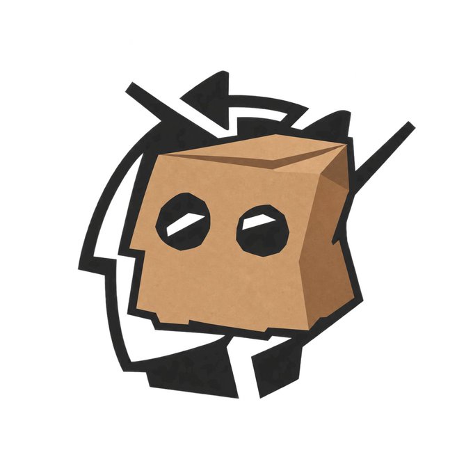 A stylized cartoon character with a cardboard box for a head featuring two hollow eyes, shown in a shocked or overwhelmed pose with arms raised. The image illustrates the post's sentiment of confusion or uncertainty about doing something correctly.