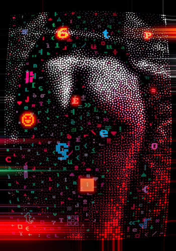 The image features a digital art piece with a black background, which has been altered using various colors and shapes to create an abstract design. The artwork includes elements such as letters, numbers, and symbols that are not clearly visible due to the alteration process. The image is accompanied by a caption that reads "Objkt collection Day #77 l(oo)p. luluxxx by @luluixixix Collected - 25 Jun 2021". This suggests that the artwork was created on a specific day and possibly by an artist named @luluixixix, who has been collecting digital art pieces for several years.