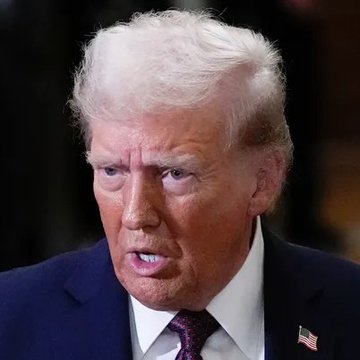 This image shows Donald Trump, the President of the United States, whose administration is sanctioning Iran-based exchanges.