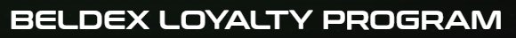 Bold white text on a black background reads "BELDEX LOYALTY PROGRAM".