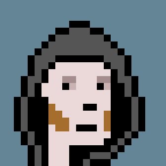 A pixel art portrait of a CryptoPunk with dark hair, orange cheek markings, and a black shirt against a blue background. The image illustrates the post's claim that the NFT market's bottom may be in, as the post highlights a recent $240k Punk sale and a sustained $50k floor price for CryptoPunks.
