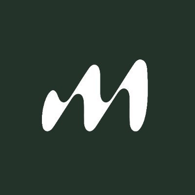 A minimalist logo featuring a stylized white lowercase "m" on a dark olive-green background. The design has a flowing, mountain-like silhouette that visually reinforces the post's message about Monaco's rapid growth on the Sei ($SEI) network.