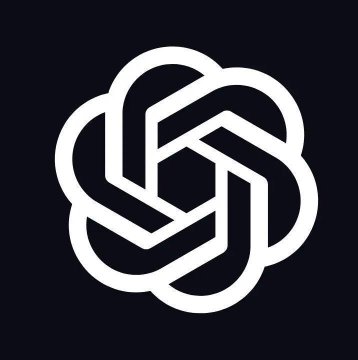 A white, geometric, interlocking hexagonal logo on a dark gray background, resembling a stylized flower or knot design.