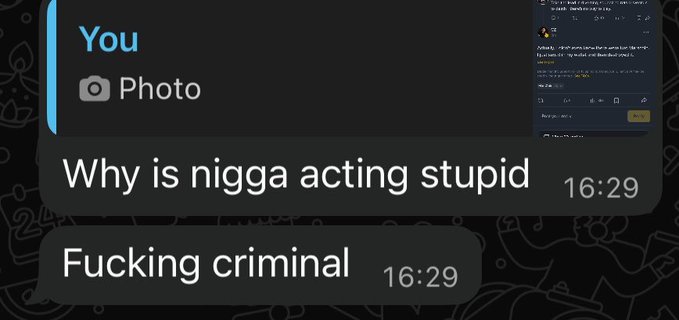 A smartphone screen shows a message conversation where the user's reply to a previous message is split into two texts, questioning someone's behavior as "acting stupid" and then "fucking criminal". This image seems unrelated to the accompanying post about "Gf’s reactions to CZ saying he didn’t know there were two marscoins", as there is no direct indication of crossover between the image's content and the post's subject matter regarding cryptocurrency.