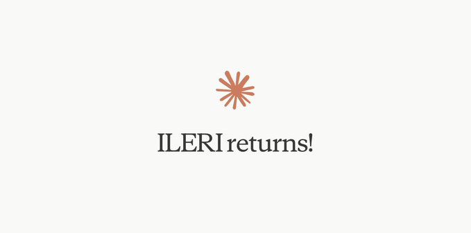 The image features a minimalist announcement with a small orange asterisk-like burst symbol above the text "ILERI returns!" set against a cream background, visually serving as a simple, elegant reveal teaser likely shared in response to the question about what to expect, with "ILERI" likely being a name, ticker, or project making a comeback.