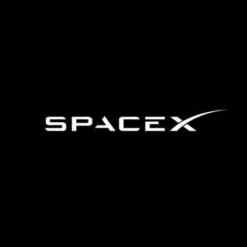 The image displays the white SpaceX logo centered on a black background, featuring the company's stylized "X" with its signature swoosh. The minimalist branding visually reinforces the post's message about trading tokenized SpaceX stock on Raydium, lending credibility to the asset being discussed.
