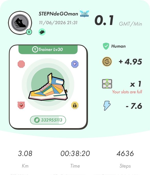 The image shows a fitness tracking app with a green background displaying information about a runner's progress. The app provides details such as the number of steps taken, distance covered, and calories burned during a run. It also includes a picture of a colorful running shoe on the screen, which is likely used to track the user's footwear preferences or style. The post in question seems to be related to the fitness tracking app, possibly discussing its features, benefits, or sharing personal experiences with using it for exercise and health improvement.
