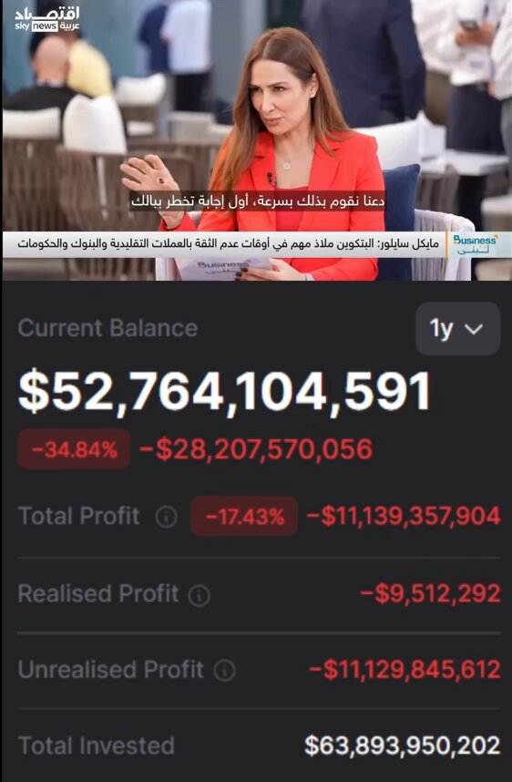The image shows an infographic about two people making money from Bitcoin transactions. It features a table with negative numbers indicating losses or declines in their respective investments. One person's investment has decreased by $11.1 billion, while another's investment has dropped by $9.7 billion. The text on the post says that both of these individuals are still calling for additional funds at record lows and are currently facing a combined drawdown worth $4 billion.