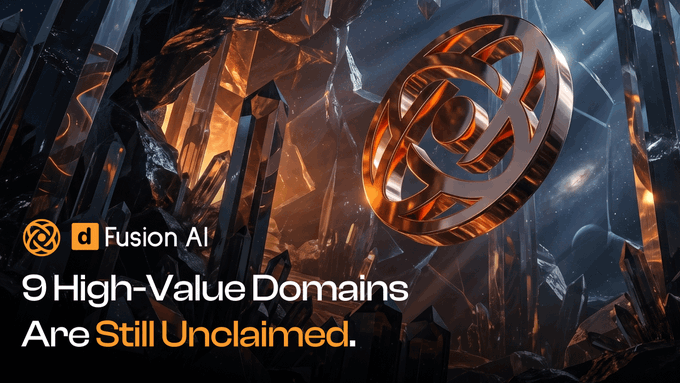 The image shows a 3D rendering of a crystal structure with a large circle in the center surrounded by smaller crystals. The text above the image reads "9 High-Value Domains are still unclaimed." This suggests that there might be some high-value domains on the internet that have not been claimed yet, and they could potentially earn triple the rate compared to other subnets due to their uniqueness or importance.