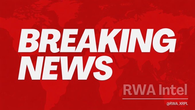The image is a "Breaking News" graphic from RWA Intel (@RWA_XRPL) featuring bold white text on a red world map background. It visually emphasizes the announcement of Tokenized Silver ($XAGa) going live on the XRP Ledger, aligning with the post's highlight of historic, near-instant settlement of precious metals.