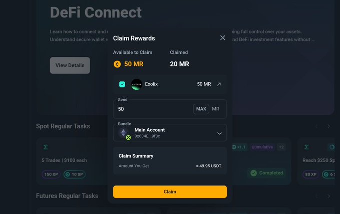 The image showcases a screen displaying a process of receiving cryptocurrency, specifically Ethereum, through a Defi connect campaign. The user has successfully claimed their rewards from this campaign and can view their transaction summary. The image also indicates that there's more to come in the form of new campaigns with greater rewards, making it an exciting opportunity for users to invest and accrue gains from their crypto investments. In summary, the post highlights how people can make use of Defi connect to earn cryptocurrency through a campaign and shares its upcoming features on the platform.