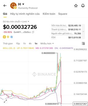 The image is a screenshot of a Bitcoin graph with a downward sloping line indicating a decrease or negative trend. At the top of the image, there's text that translates to "I've never seen anything like this in my life." Below that, there are numbers representing various values related to the Bitcoins. In the lower part of the photo, there's an overlay with another chart showing the price of H tokens compared to a Dollar. This overlay is crucial for understanding the context and implications of the Bitcoin market.