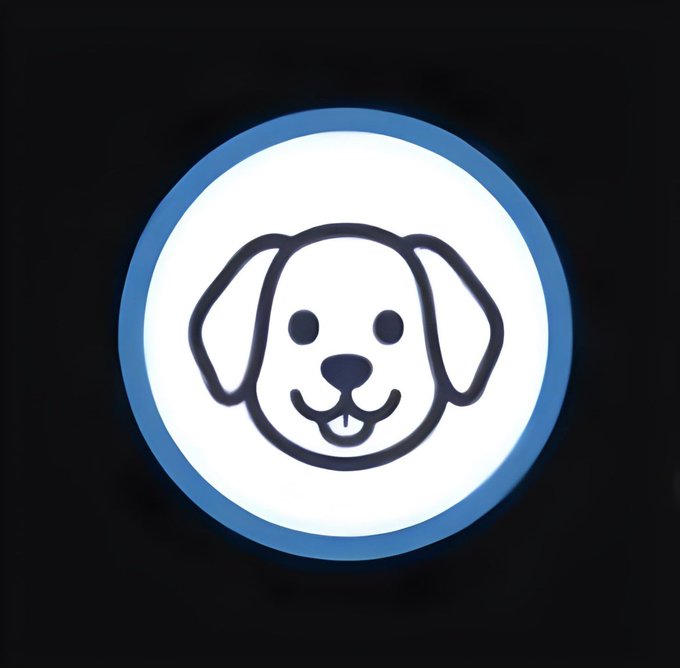The image features a white dog face with its tongue out, giving off a playful vibe. The dog's position within the frame suggests that it is running or moving around, possibly chasing something or just enjoying itself. The background of the image is black, which contrasts nicely with the white dog and makes it stand out even more. This contrast also highlights the dog's face in the center of the image, drawing attention to its features and making it the focal point of the scene.