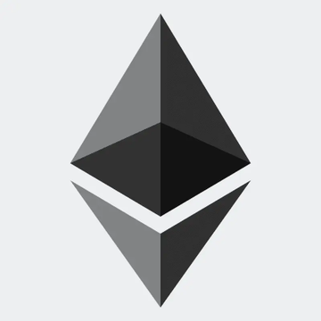 The image shows the Ethereum logo, a gray and black diamond-shaped emblem. This relates to the post as it represents $ETH (Ethereum), the cryptocurrency that has just broken above $1,900 to reach its highest level in recent trading.