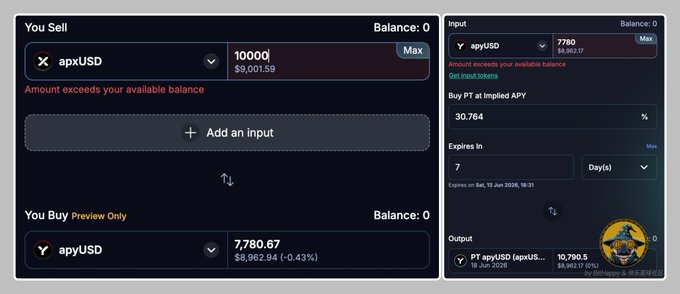 The image displays a screen showing two columns of data, with an information panel below that shows the current balance for apxUSD. It appears as if someone has recently sold some bitcoins or is managing their funds related to Bitcoins. The first column represents transactions involving apxUSD and the second column features transactions in another currency such as bitcoin. This information suggests that the user might be a Bitcoin trader dealing with transactions in both APXUSD and bitcoin exchanges, such as Mtgcnx.
