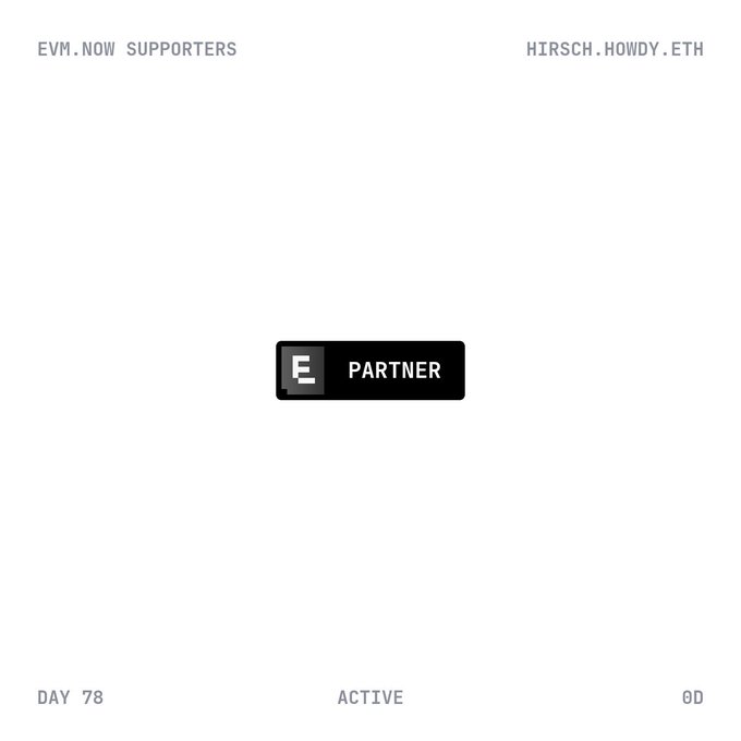 The image features a white background with black text. The main focus of the image is a logo for a project called "Partner". This logo is displayed at the top center of the image, surrounded by various other elements such as logos or text that are not directly related to the "Partner" concept. The image also includes some text about a project named "@evmnow supporters", which suggests that this project might be related to the "Partner" concept in some way.