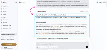 A blurry screenshot of an AI or writing assistant interface shows a highlighted generated answer and a pink arrow pointing from the user prompt area to the response.