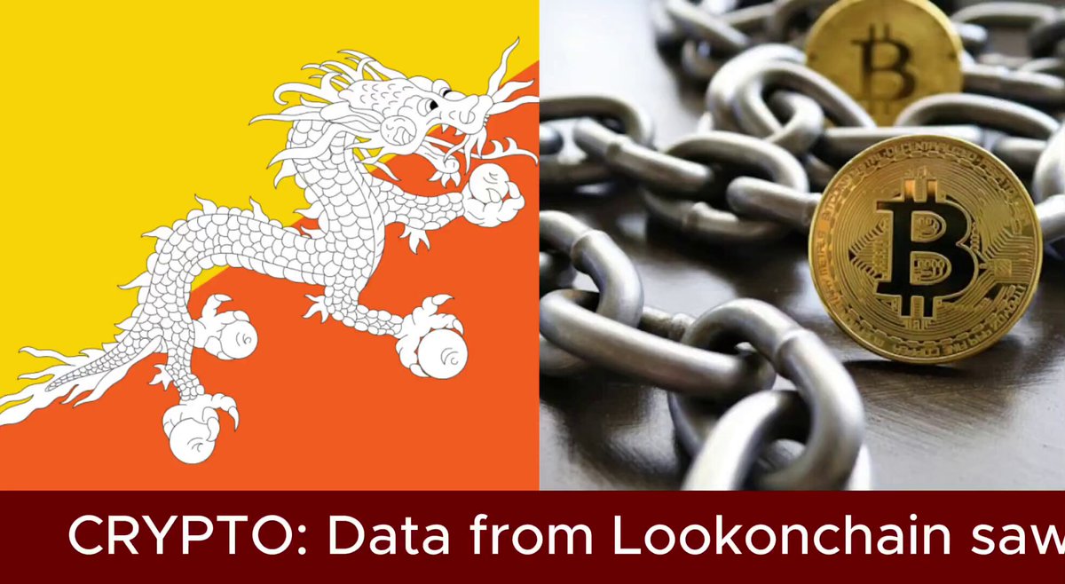 The image features a poster with two elements related to cryptocurrency. The top element shows a dragon, which could be a symbol of power or strength, and the bottom element displays a chain with a Bitcoin logo. The text at the bottom of the poster reads "Crypto: Data from Lookonchain Saw." This suggests that there is some data or information about cryptocurrency transactions involving Lookonchain.