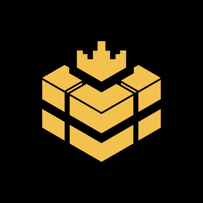 Yellow Binance-style geometric logo centered on a black background.