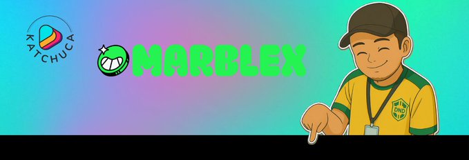 A banner displays the word 'MARBLE' in green bubble letters next to a green marble character, with a 'KaiChuca' logo on the left and a cartoon boy in a yellow Brazil-style jersey and cap on the right.