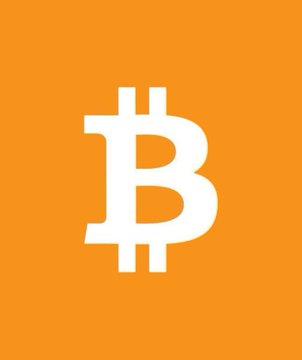 An orange square displays a large white Bitcoin (₿) symbol. It illustrates the accompanying post’s claim about Bitcoin’s shift from being associated with criminals to outperforming other assets.