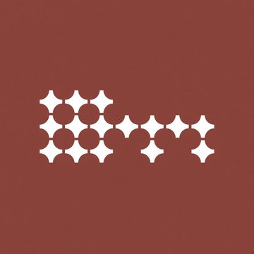 A red square featuring a cluster of white, four-pointed star shapes that resemble stylized cryptocurrency icons or sparkles. The image appears to be a generic graphic used to accompany a news post about declining Bitcoin trading volumes on Binance and Bybit, visually representing the diminished market activity without depicting any specific text, numbers, or tickers.