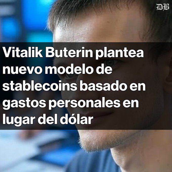 The image features a man's face, with text that reads "Vitalik Buterin propone un modelo innovador de stablecoins Sugiere abandonar el dólar como referencia y crear canastas personalizadas de activos basadas en gastos personales de usted". The image is related to the post because it shows a man's face, which could be interpreted as an advertisement or promotional material for the post.

The text in the image suggests that the main idea behind the post might be about the importance of understanding and analyzing personal data privacy concerns when using social media platforms like Instagram. The image serves as a visual representation of this concept by showing a close-up view of a person's face, which can be used to convey the message effectively.