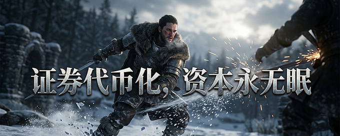 The image features a man dressed as a knight, holding a sword and standing in a snowy forest setting. The text "focus on what is in the image" suggests that the viewer should concentrate on the details of the scene or the character's actions rather than getting distracted by other elements in the picture.