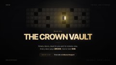 The image is a promotional banner for "THE CROWN VAULT" campaign, featuring a glowing vault graphic and text announcing an airdrop worth $200 + $5 USD on September 1st, with a limited-time offer and X (Twitter) social tasks to earn rewards through @xreign_app.