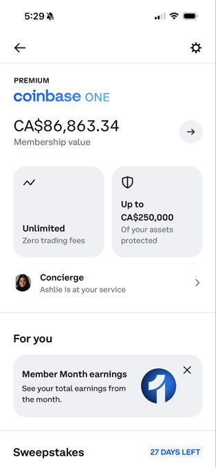 !"The coinbase account has $86,834 of your assets protected.",
