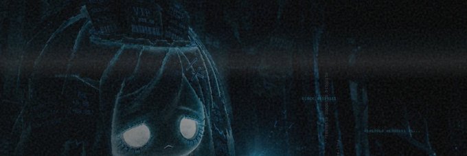 A dark, eerie scene showing a stylized creature with glowing white eyes and a top hat resembling a spider or Cthulhu-like figure in a dimly lit environment.